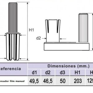 Dispensador plástico de film estirable